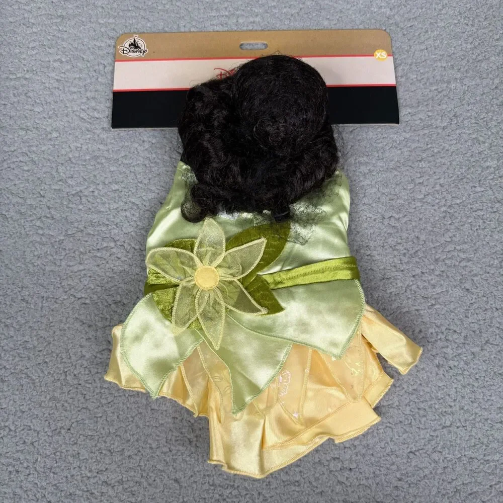 Disney‎ Tails Dog Costume Princess Tiana XS Dress Wig Pet Halloween Outfit NWT